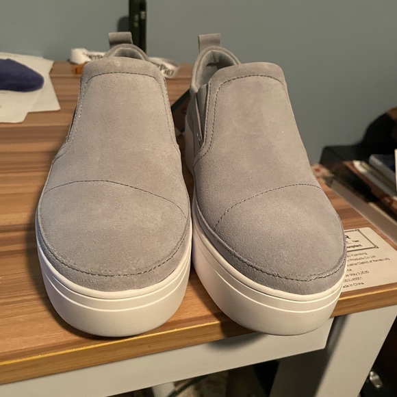 TOMS Tristan platform shoes gray suede - Picture 2 of 4